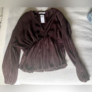 Long sleeve flowing purple Abercrombie & Fitch shirt